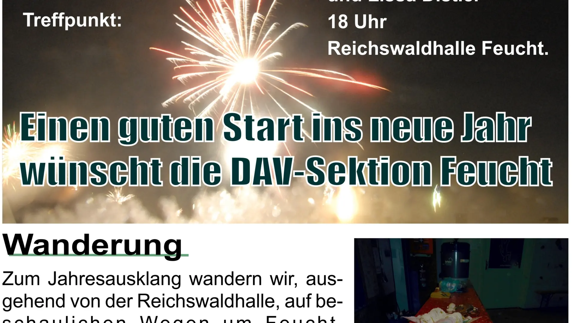 Plakat Silvesterwanderung 2025 | © Wolfgang Stolzenberg | DAV-Feucht